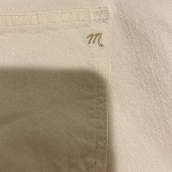 Madewell Button Fly Cream/Off White Denim Shorts - Size 27 - Picture 7 of 7